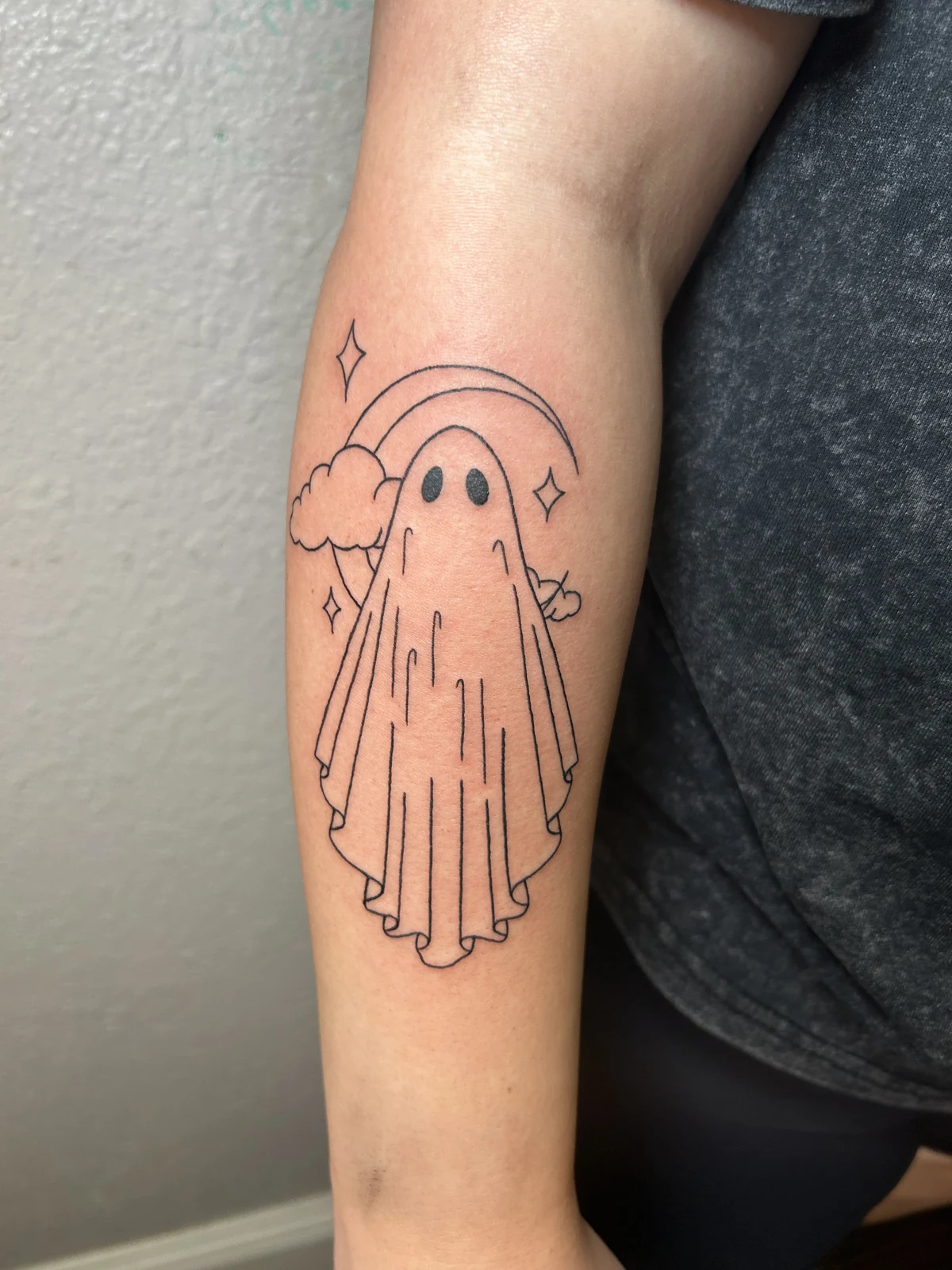 Fresh ghost tattoo