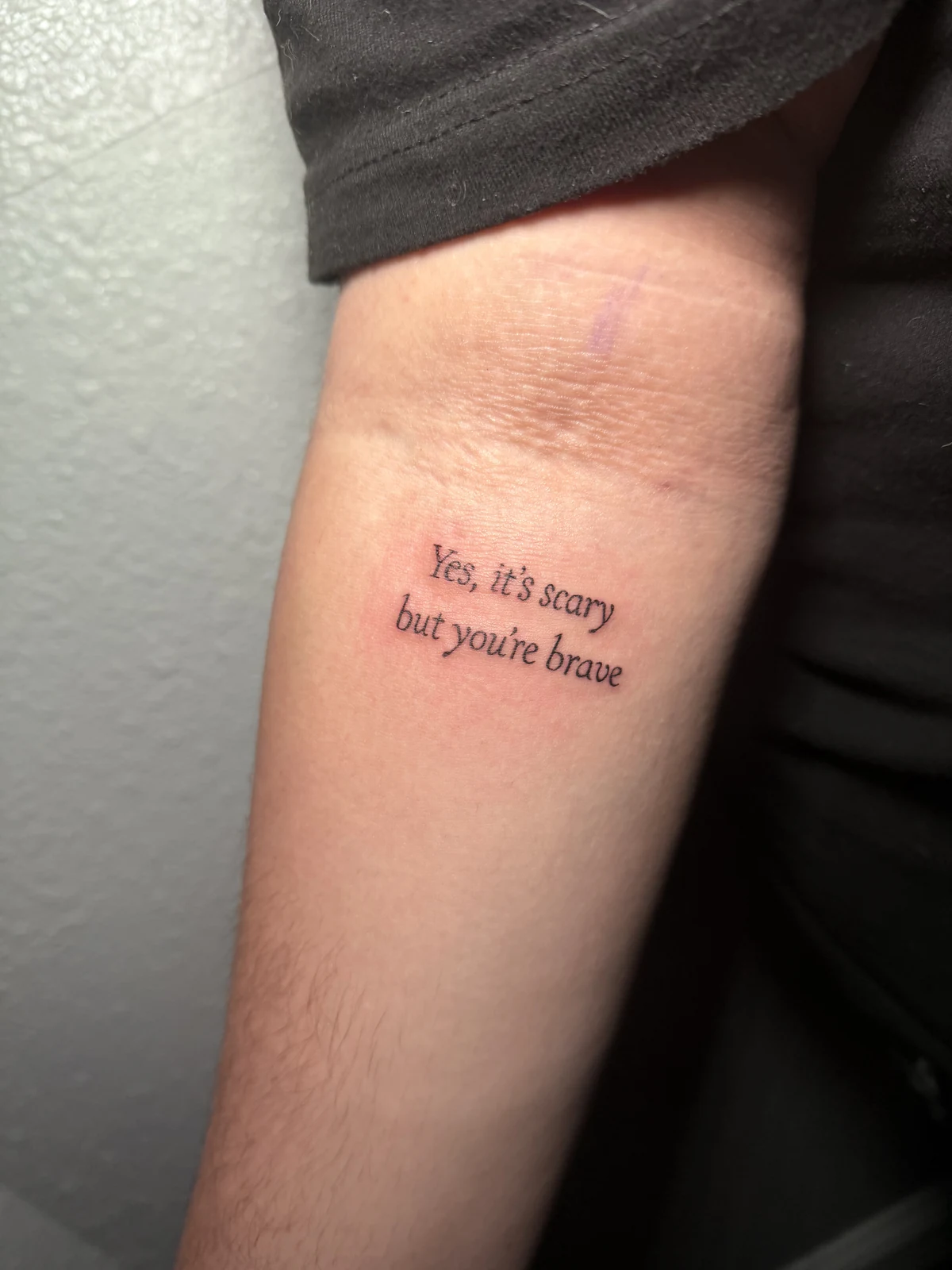 Fresh small lettering tattoo